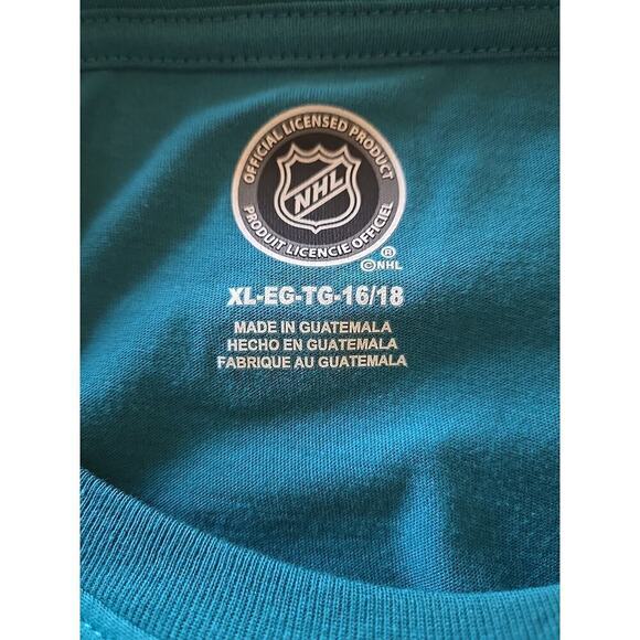 NHL San Jose Sharks Boys XL 16/18 Tee Shirt Graphic - Picture 6 of 9